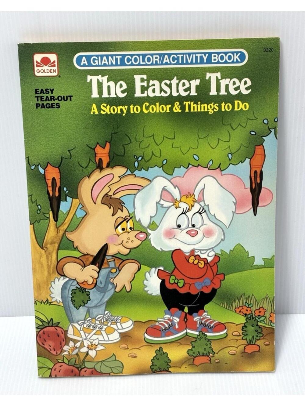 Vintage The Easter Tree A Story to Color Activity Book Golden Easy Tear Out Page